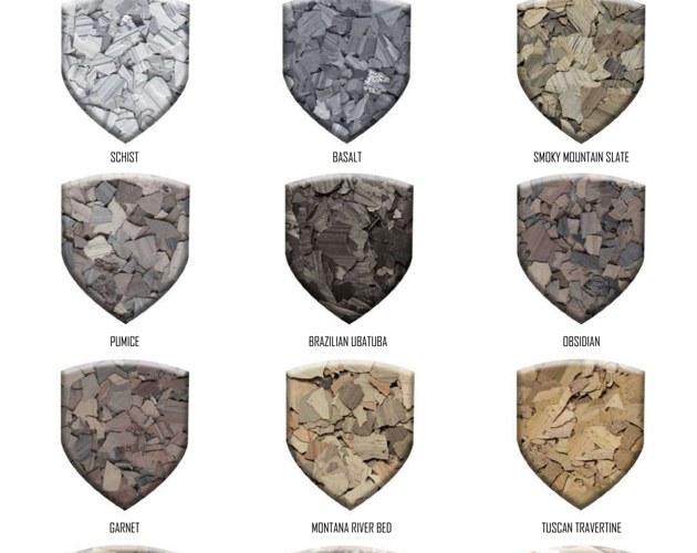 Manufacturer signature stone flake samples